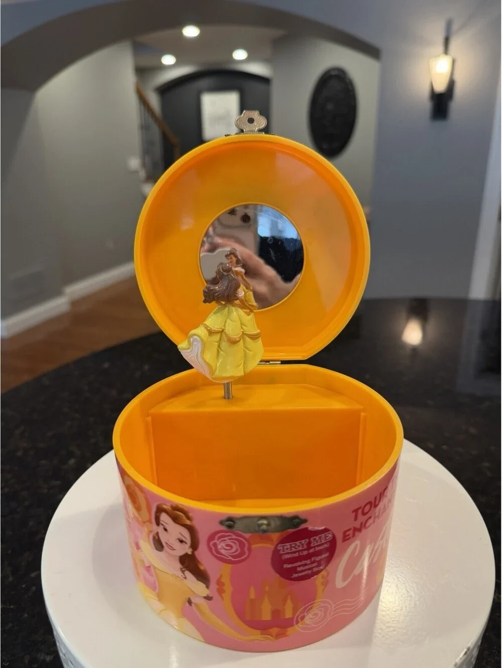 Vtg 1991 Disney Beauty & The Beast Princess Belle Musical Jewelry Box Works